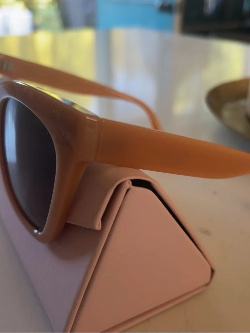 Women’s Sunglasses - Blush Pink Frame with Dark Lenses